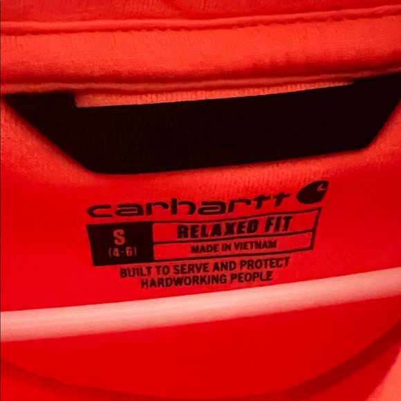 Carhartt Vibrant Orange Pullover Hoodie - Picture 5 of 5